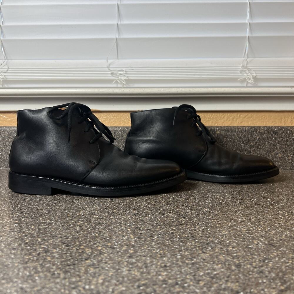 Sutor Mantellassi Men's Size 10 Black Leather Ankle Boots Lace Up Made In Italy - Picture 5 of 12